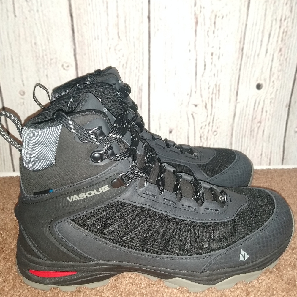 Vasque Coldspark Men's Black Gray UltraDry Hiking Boots 7850 Size 10M NWOT!